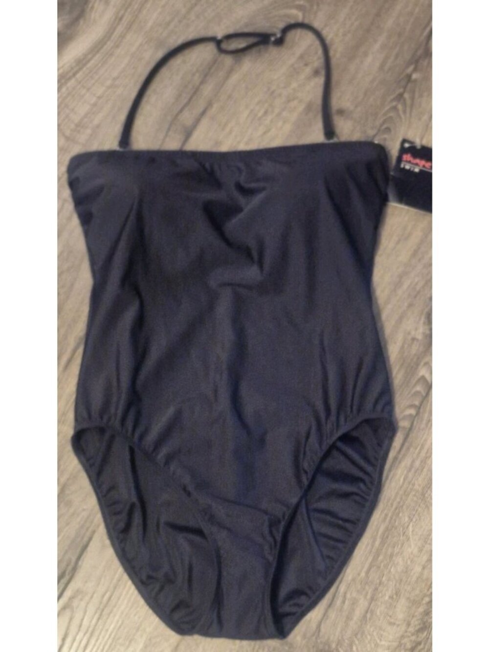 NWT ⁶Shape FX Swim Black One Piece Swimsuit Bathingsuit Tummy Control Size 12